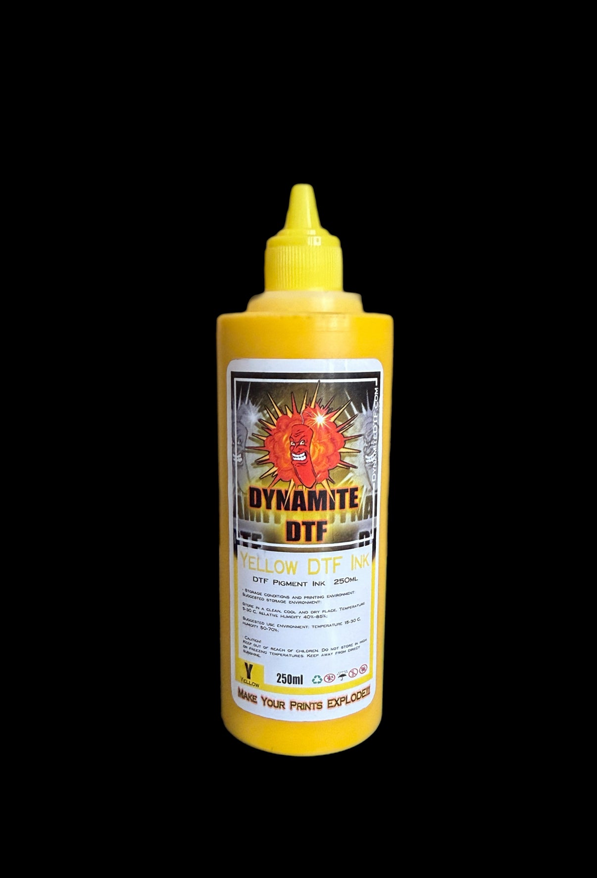 Dynamite DTF Ink for DTF Printers,Epson Printer, (5)- 250ml bottles CMYK+W.