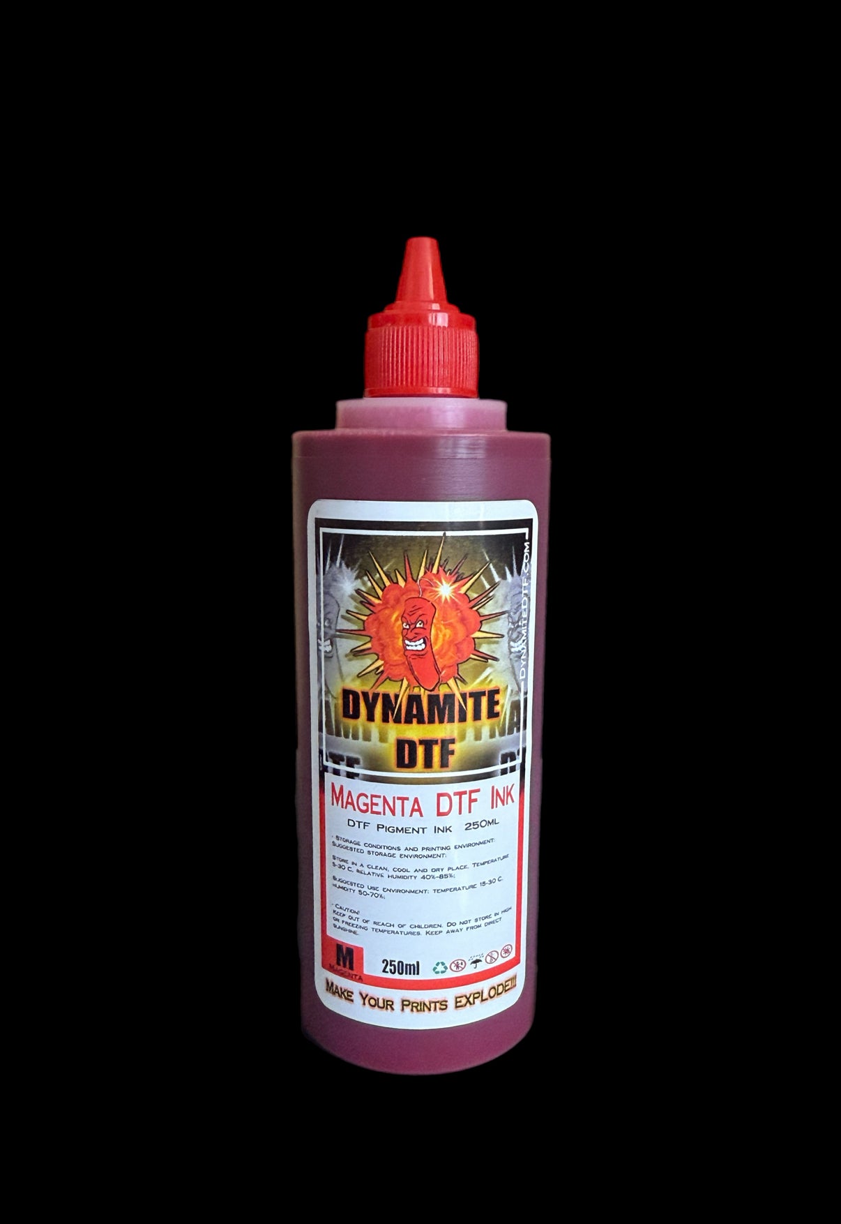 Dynamite DTF Ink for DTF Printers,Epson Printer, (5)- 250ml bottles CMYK+W.