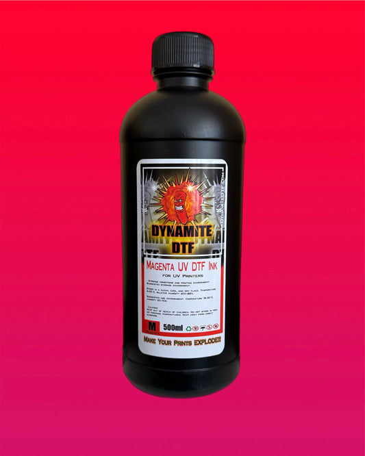 UV Magenta Dynamite DTF UV Ink for UV DTF Printers,Epson Printer, (1) - 500ml bottle. Magenta.