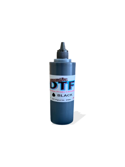 Black. Dynamite DTF Ink for DTF Printers,Epson Printer, (1) - 250ml  bottle. Black DTF Ink.