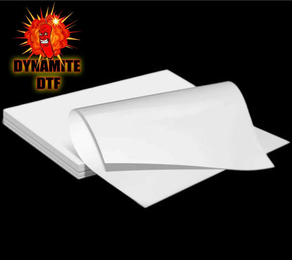 HOT PEEL Dynamite DTF PET Film 13 inch X 19 inch Sheet for Heat Transfers.  - A3+ size. 10, 25, 50 or 100 sheet quantities.