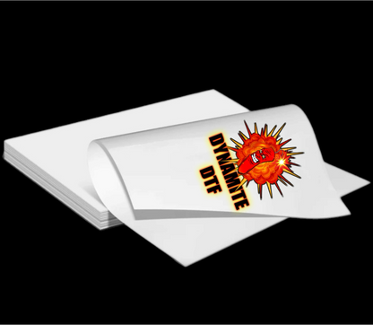 Dynamite DTF PET Film 11 inch X 17 inch Sheet for Heat Transfers.  - A3 size. 10, 25, 50 or 100 sheet quantities.