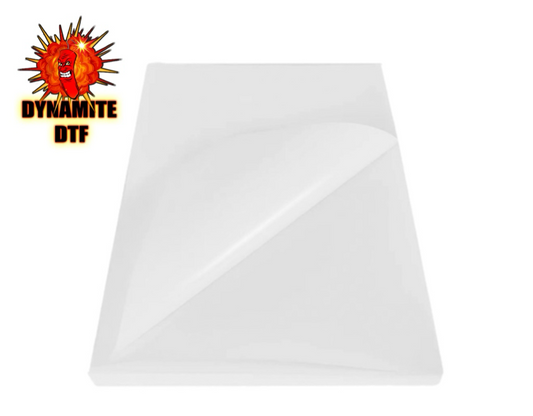 Dynamite DTF PET Film 13 inch X 19 inch Sheet for Heat Transfers.  - A3+ size. 10, 25, 50 or 100 sheet quantities.