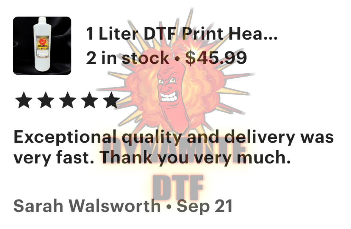 DTF Print Head Cleaning Solution - for use with inkjet printers, Epson, etc.