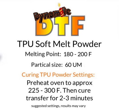 “Soft” DTF Powder- White Hot Melt Adhesive Powder, 2.2 Pound Bag.