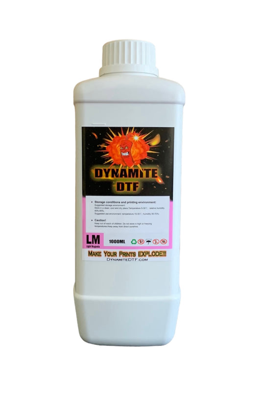 LIGHT MAGENTA Dynamite DTF Ink for DTF Printers,Epson Printer, (1) 1 liter bottle LIGHT MAGENTA