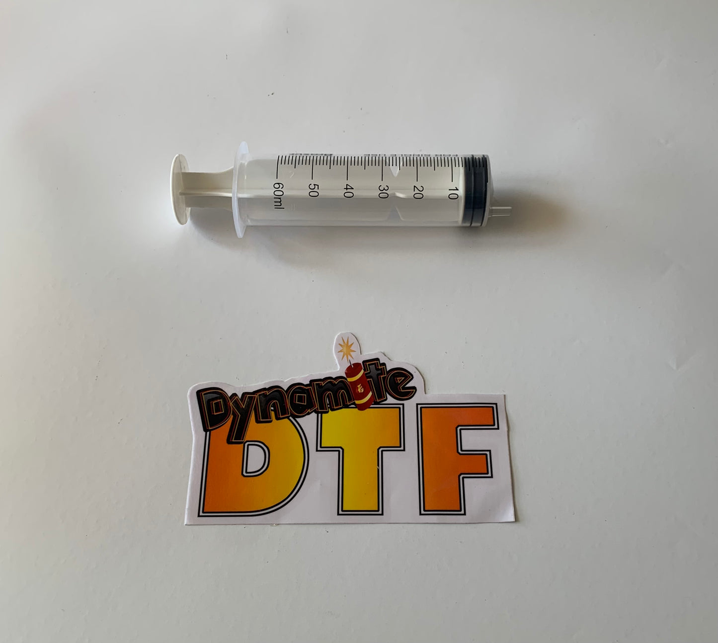 DTF / Sublimation 60ml Syringe with 2” & 4” Blunt Tip.