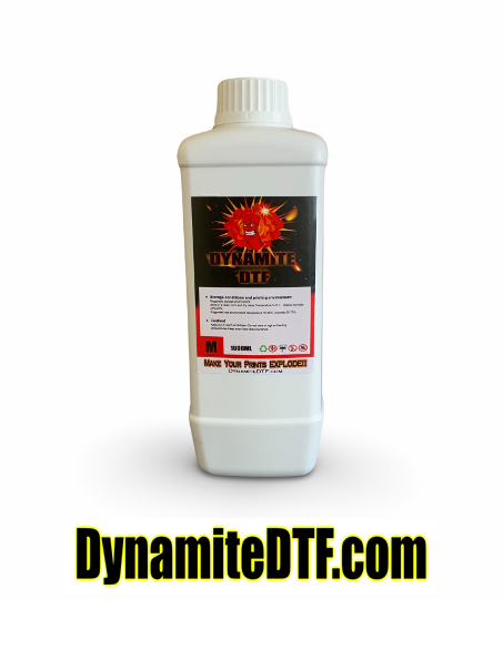 MAGENTA Dynamite DTF Ink for DTF Printers, Epson Printer, (1) 1 liter bottle MAGENTA.