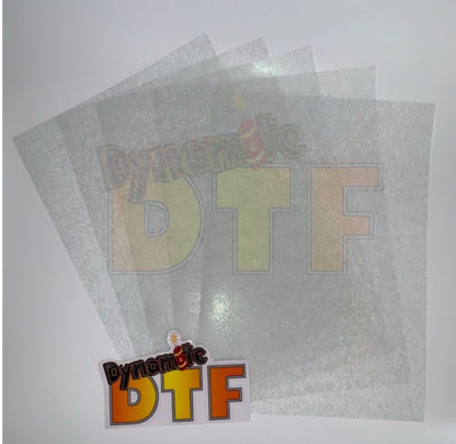 New:  A3 Size  “ GLITTER “ DTF P.E.T. Film - Sheets.  approx 11.75 inches x 16.75 inches.