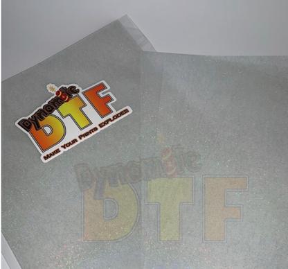 New:  “ GLITTER “ DTF P.E.T. Film - A4 Sheets. approx 8.25 inches x 11.75 inches