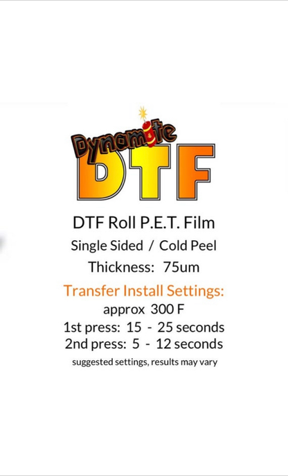 HOT Peel DTF Roll PET Film - 24 inches x 328 feet (60cm x 100m)