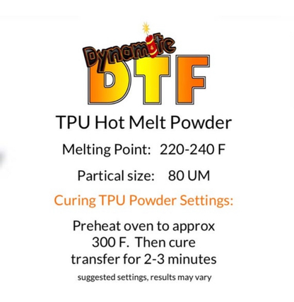 DTF White Hot Melt Adhesive Powder 2.2 lb Bag (1 kg)