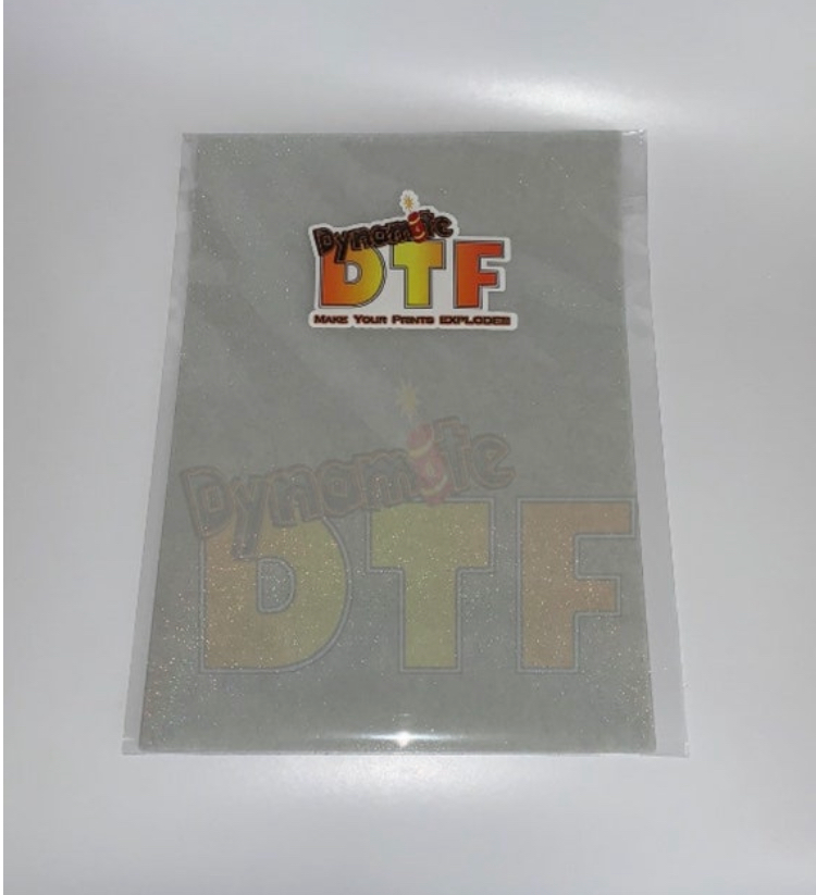 New:  A3 Size  “ GLITTER “ DTF P.E.T. Film - Sheets.  approx 11.75 inches x 16.75 inches.