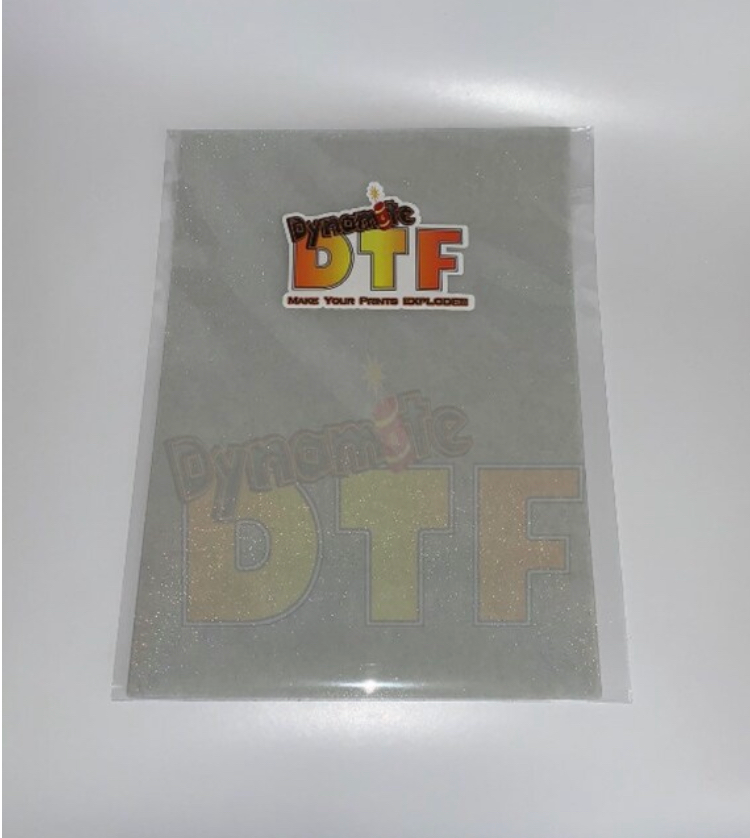 New:  “ GLITTER “ DTF P.E.T. Film - A4 Sheets. approx 8.25 inches x 11.75 inches